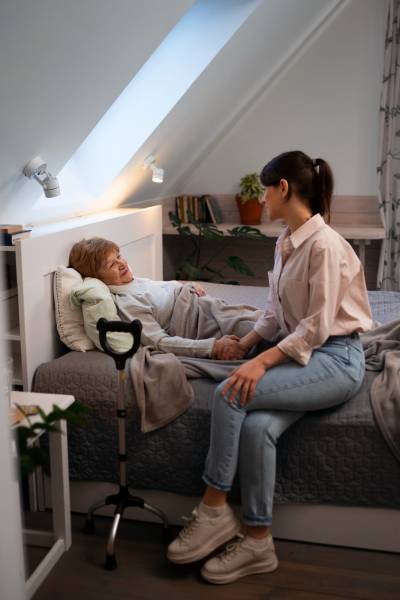 Service d'aide au lever du lit pour une personne âgée sur Bordeaux rive droite 